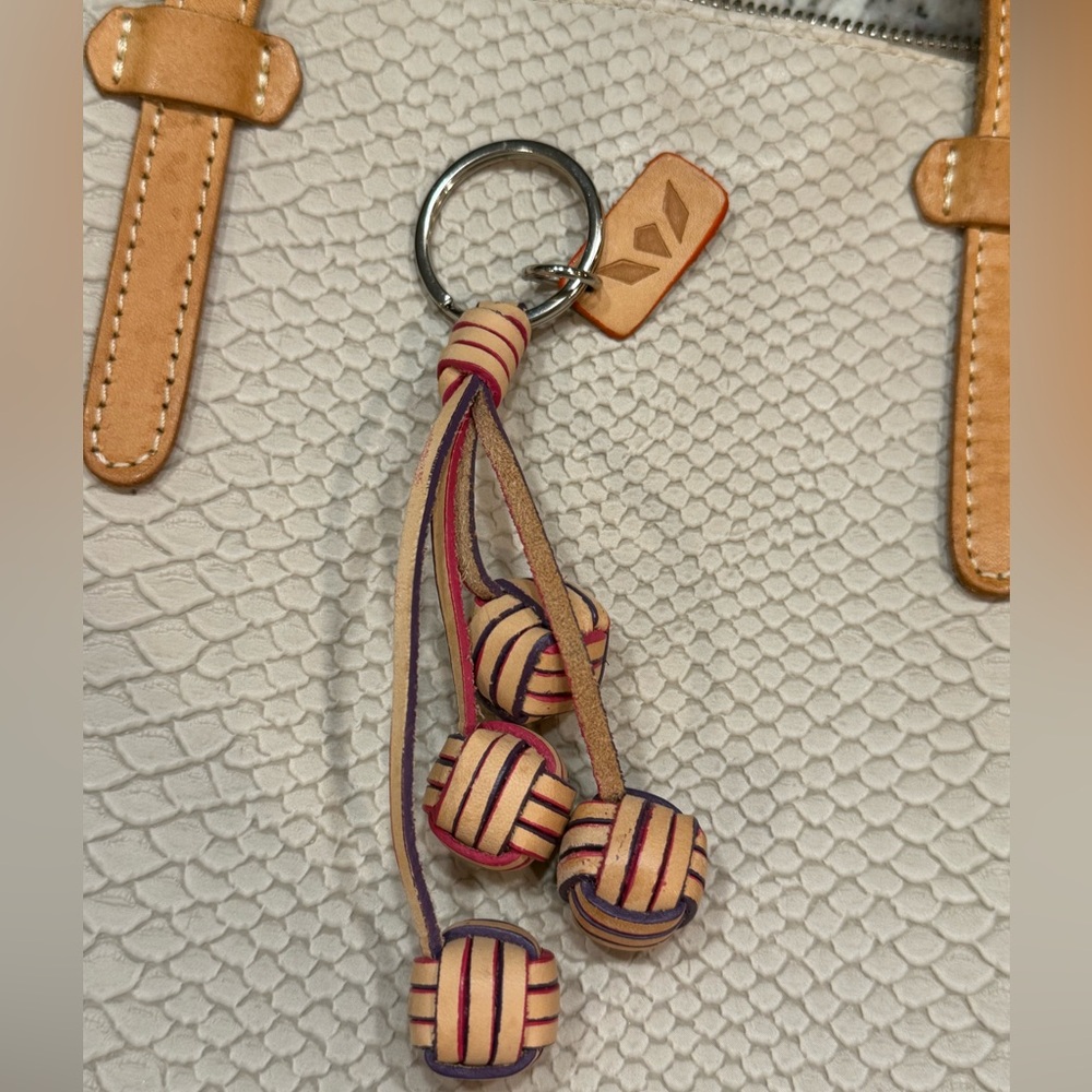 Consuela Cream Tote Bag with accessories.  Gently used. See pics for flaws. - Picture 6 of 16